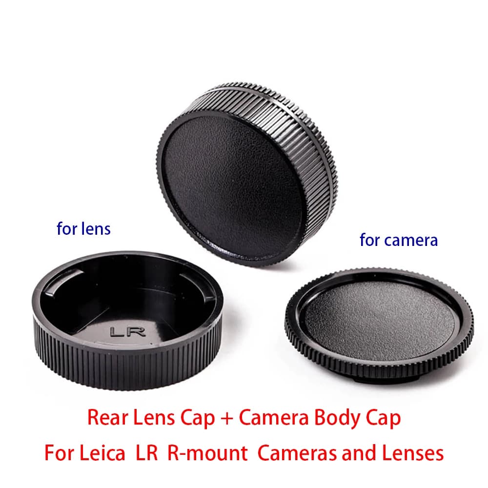 Ensemble de bouchons arrière pour objectif et bouchon de boîtier pour appareil photo et objectif à monture Leica LR R