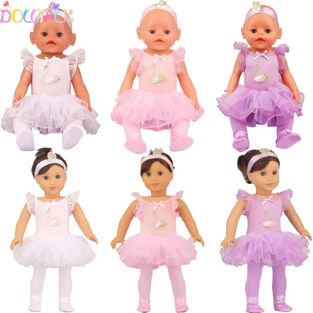 Vêtements riches de Ballet pour poupées américaines de 14 et 18 pouces, tenue de Ballet en forme de cygne, 43cm, nouveau Design, à la mode