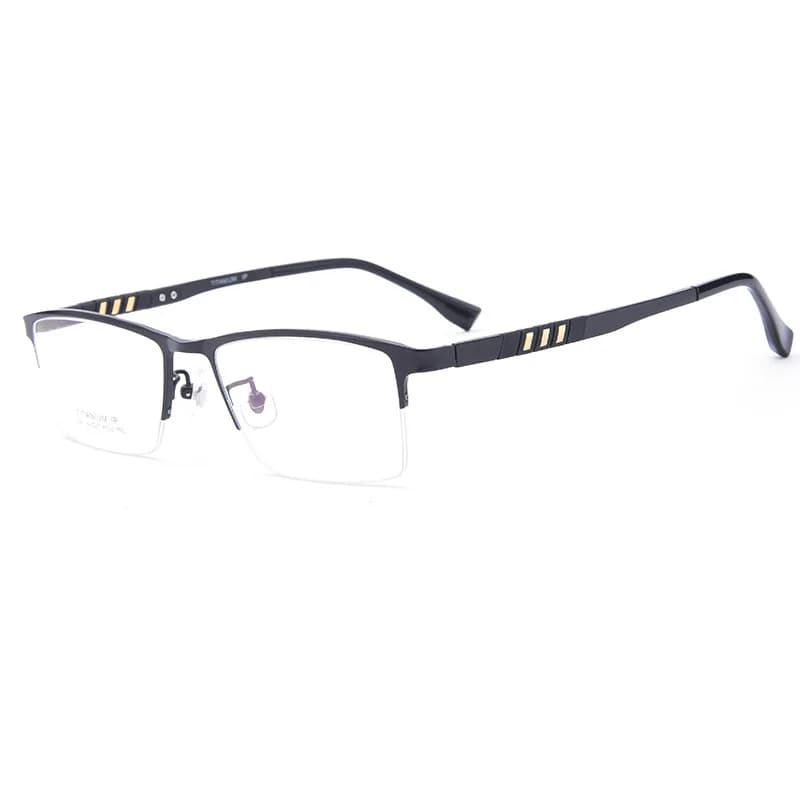 BCLEAR – lunettes de vue à demi-monture en titane pur pour homme, légères et élégantes, ultralégères