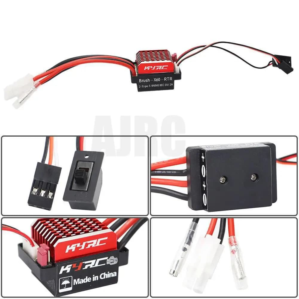 Contrôleur de vitesse de moteur brossé étanche 6-12V 180/320A ESC pour bateau et voiture RC AXIAL SCX10 RC