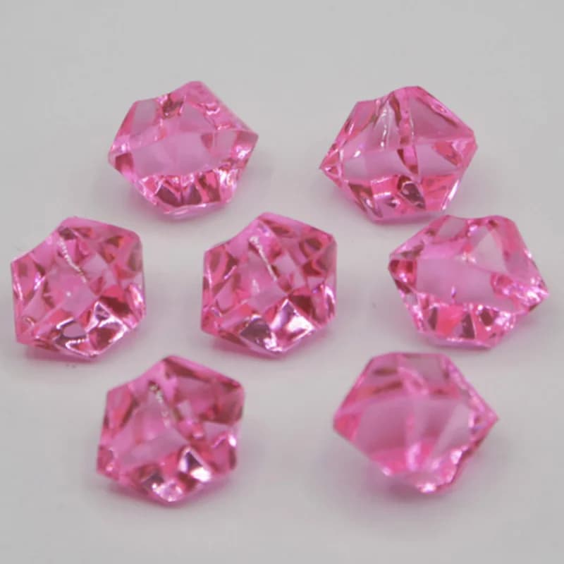 Lot de 100 pièces de pierres en plastique et cristal, 14x11mm, en acrylique, diamant, ornement irrégulier, décorations de fête et de vacances à faire soi-même