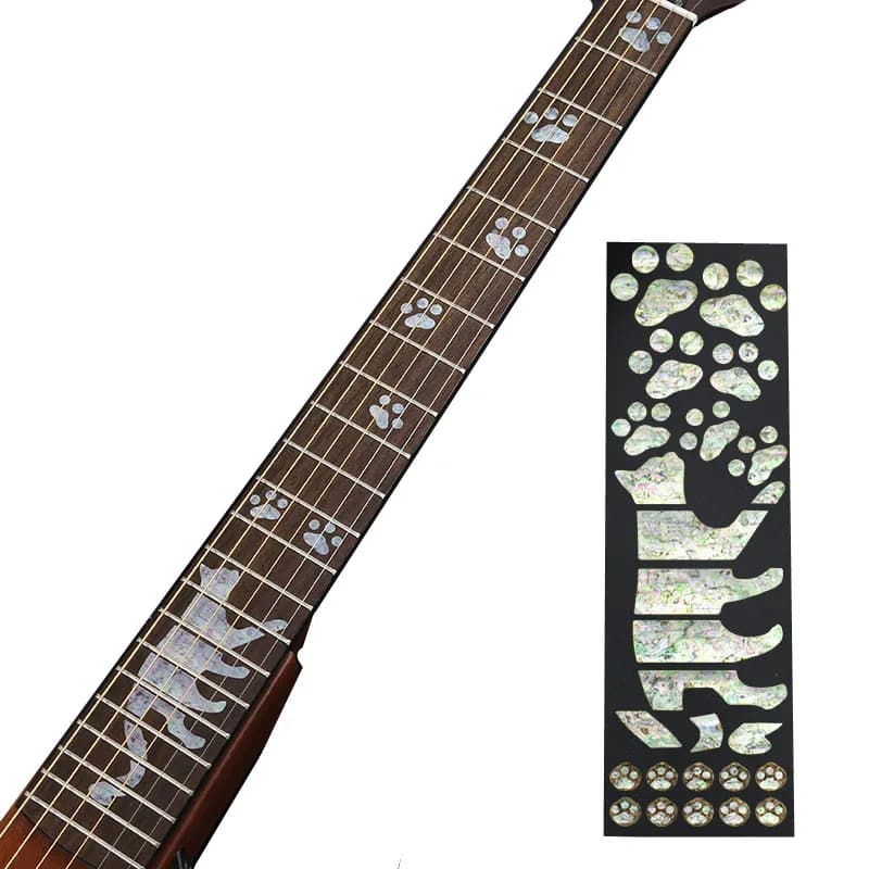 PerfecJEFingerboard Sticker Shell Carimplanted Inlay Decal, High Viscosity, No Glue Mark, Electric Acoustic Part, 1Pc