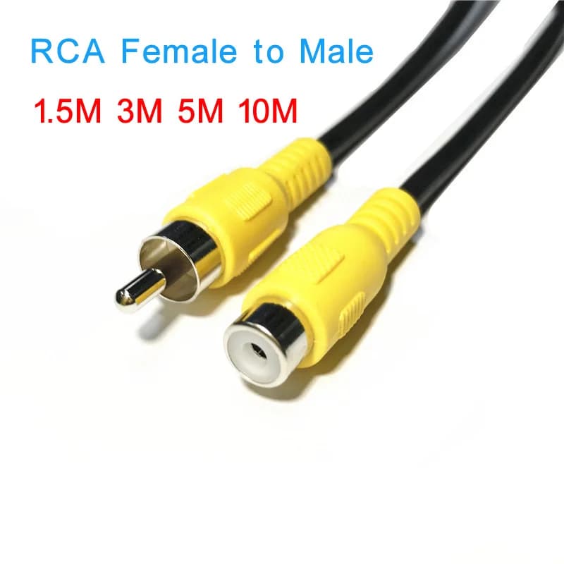 Câble coaxial d'extension audio-vidéo RCA 1m 3m 5m 1 RCA mâle vers 1 RCA femelle pour HDTV