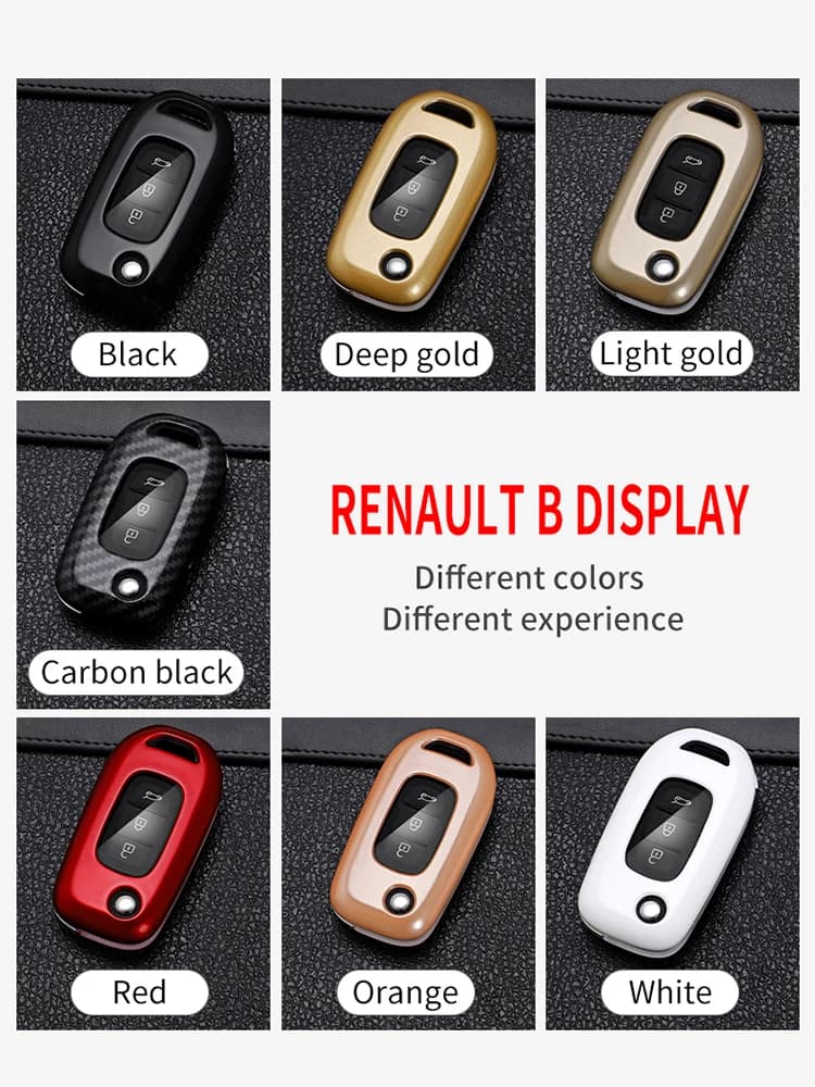 Coque de protection en fibre de carbone pour clé de voiture intelligente, accessoires pour Renault Megane Clio Captur oke goo Lada V.C. Granta, 2021