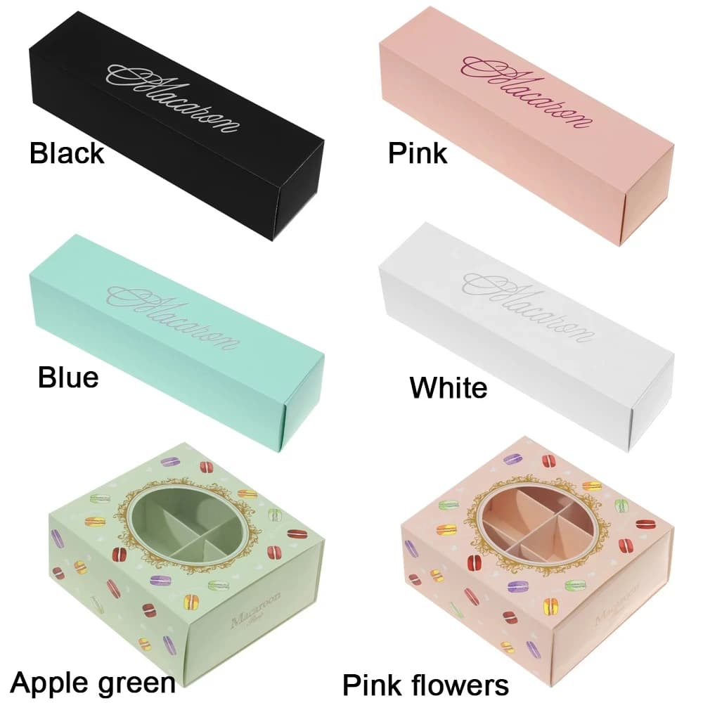 Étuis d'emballage créatifs pour desserts, étuis à muffins et biscuits, boîte d'emballage pour Macaron, joliment emballé, rangement de gâteaux pour fête de mariage, 2021