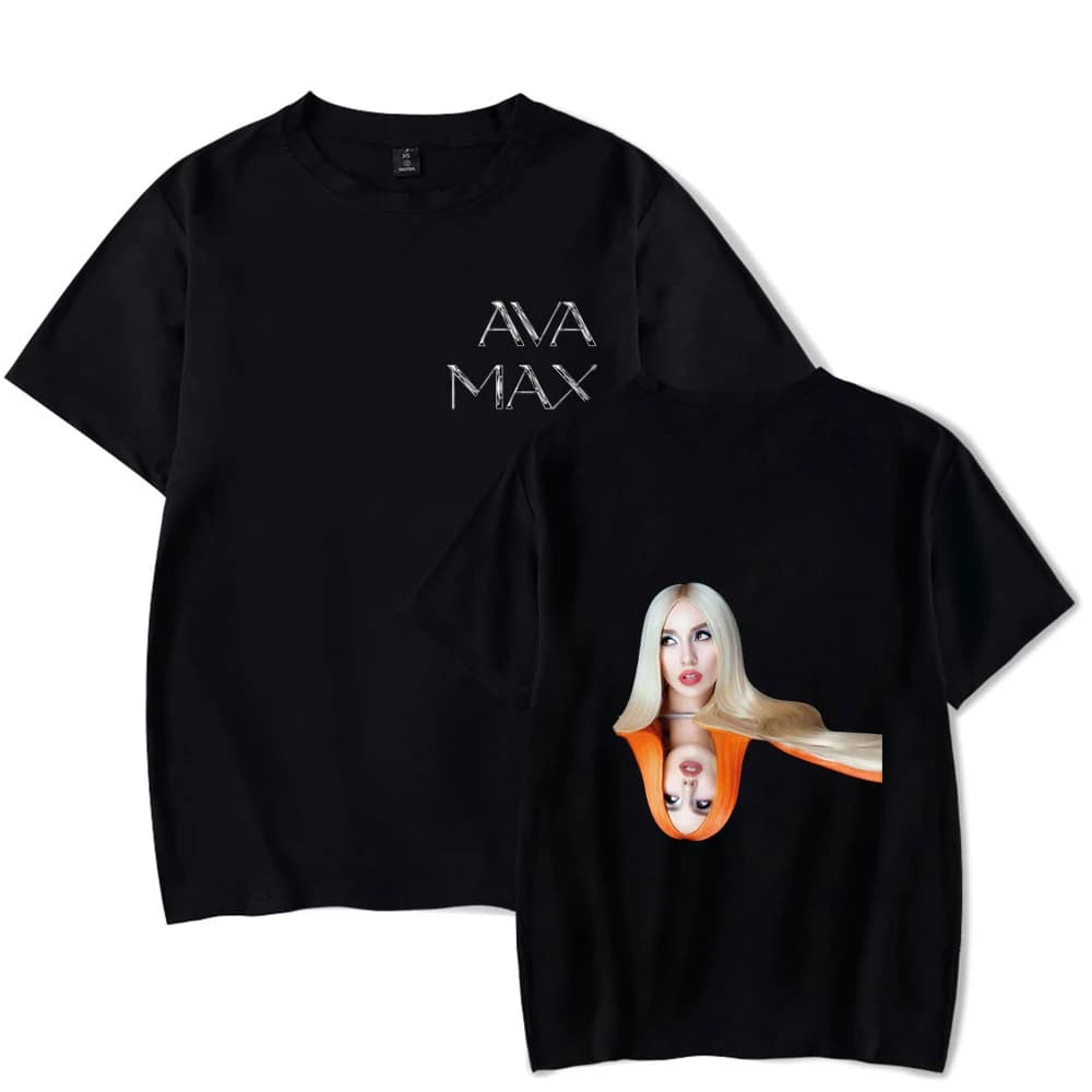 Ava Max – T-shirt à col rond pour homme et femme, en coton, avec imprimé OMG, à manches courtes, pour garçon et fille, Harajuku, haut ample, été, 2021