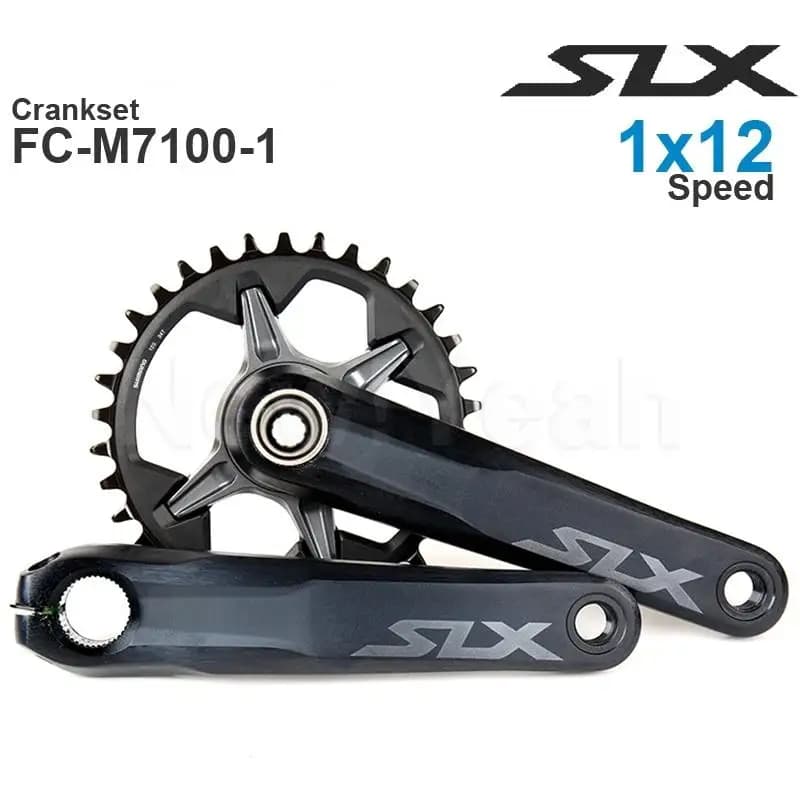 Pédalier Shimano SLX FC-M7100 1x12v HOLLOWTECH II - Pédalier VTT - 172 mm Q-Factor - 1x12 vitesses 30T 32T 34T Pièces d'origine