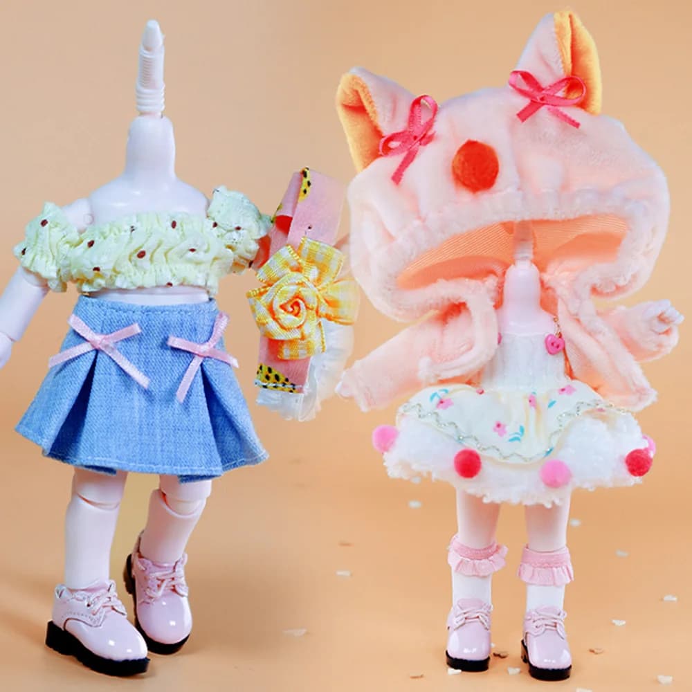 Tenue pour poupée de poche BJD 1/8, vêtements, chaussures incluses, costume pour poupée de 16cm