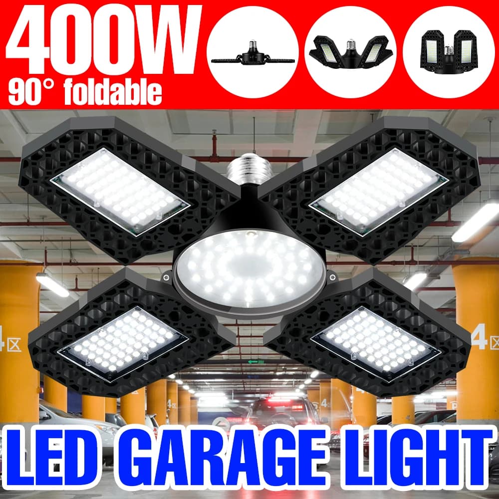 Ampoule LED 200/300/400W, 220/110V, spot lumineux, éclairage d'intérieur, luminaire de plafond déformable, idéal pour un garage ou un entrepôt