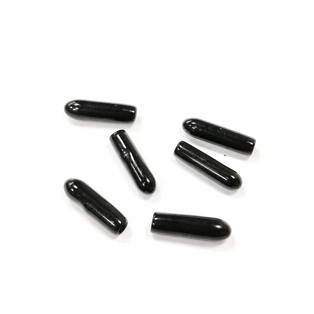 Couvercle de protection noir en caoutchouc, 1.6mm de diamètre intérieur, couvercle anti-poussière pour tubes métalliques de connecteur, couvercle de sécurité anti-coup, 100 pièces/lot