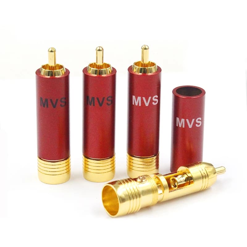 DIYLIVE-Tête de signal audio en cuivre pur, MVS élevé, prise RCA, borne autobloquante, 12mm
