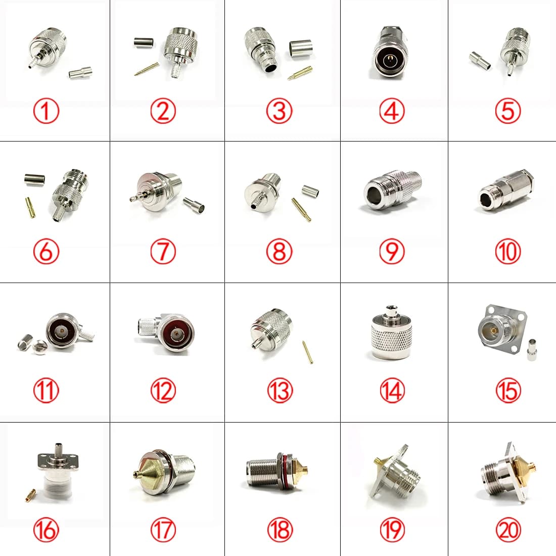 Connecteur coaxial RF mâle et femelle de type N, angle droit pour câble RG316, RG58, laiton nickelé, vente en gros, nouveau, 1 pièce