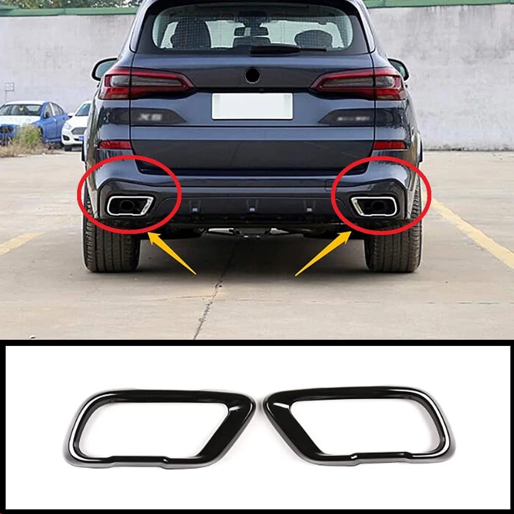 Pour BMW X5 F15 G05 X6 F16 X7 G07 2014-2021 M Version Sport tuyau de voiture gorge sorties d'échappement cadre arrière revêtement d'habillage accessoires de voiture