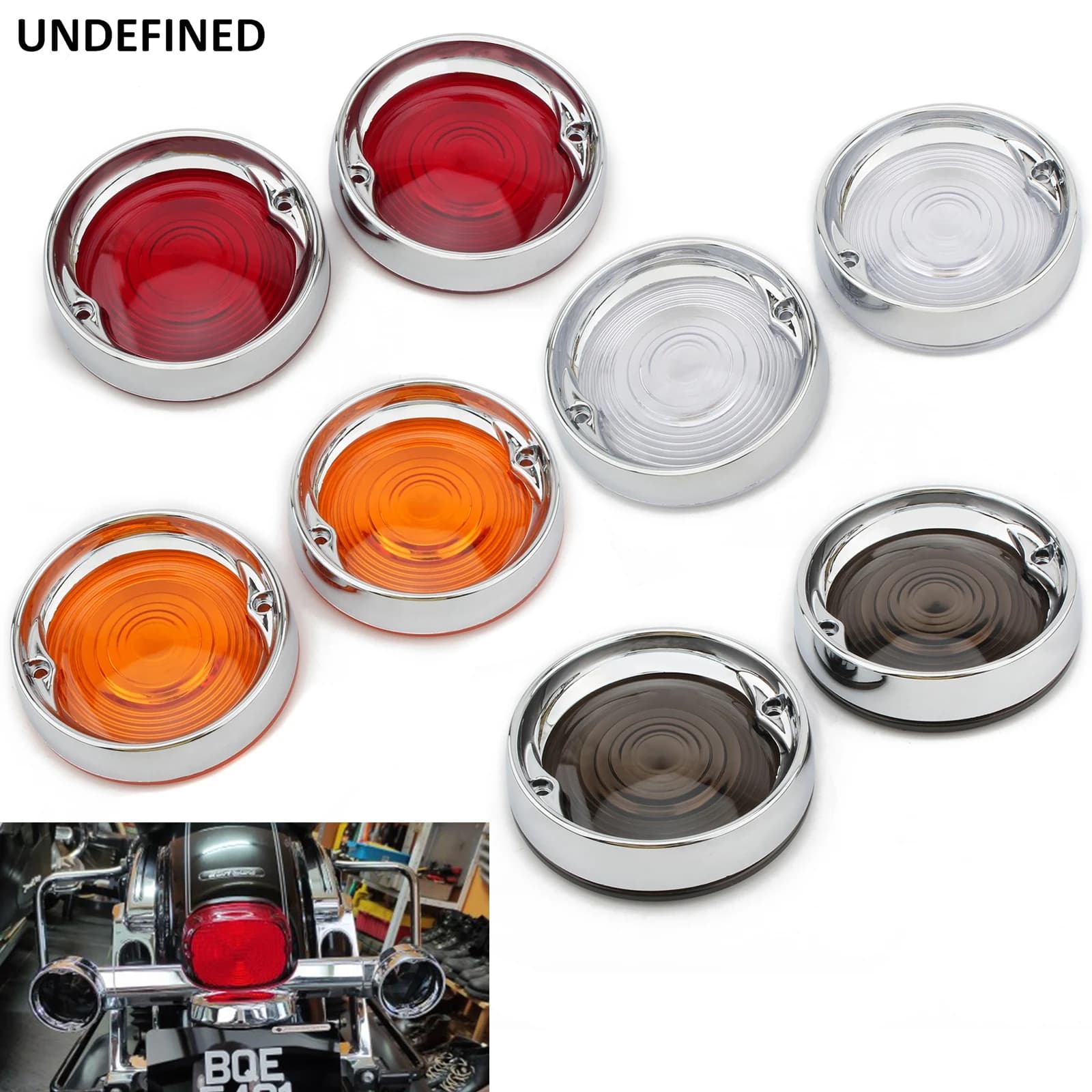 Lentilles de clignotant plat, anneau de garniture, lentille de fumée plate pour Harley Touring Electra Glide Road King Road Glide 1986 – 2022