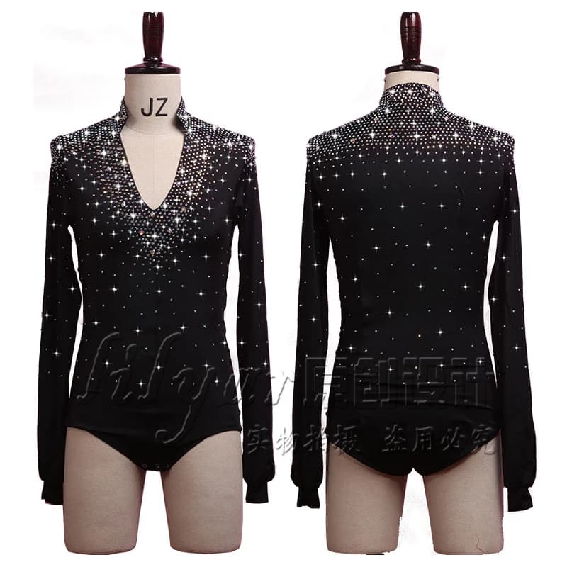 Haut de danse latine pour hommes, vêtements de performance de compétition pour adultes et enfants, vêtements de pratique professionnelle, vêtements de salsa carrés, nouveau