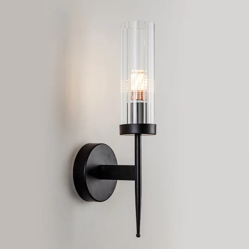 Applique murale nordique LED pour escaliers, chambre, salle de bain, couloir, miroir, avec abat-jour en verre E14