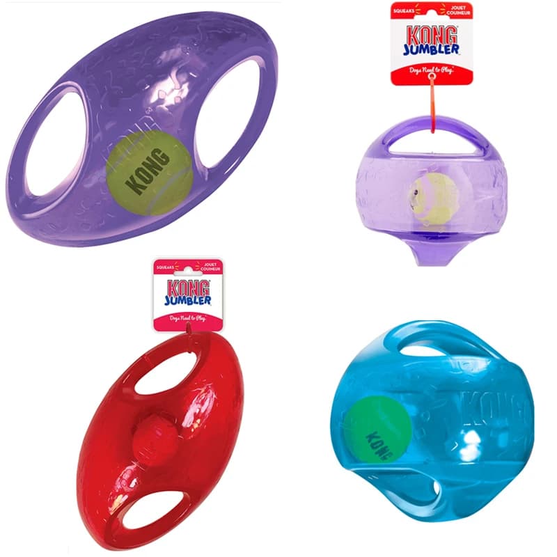 KONG JumJeff Ball Jouet pour chien de football, taille M, taille L, jouet pour document