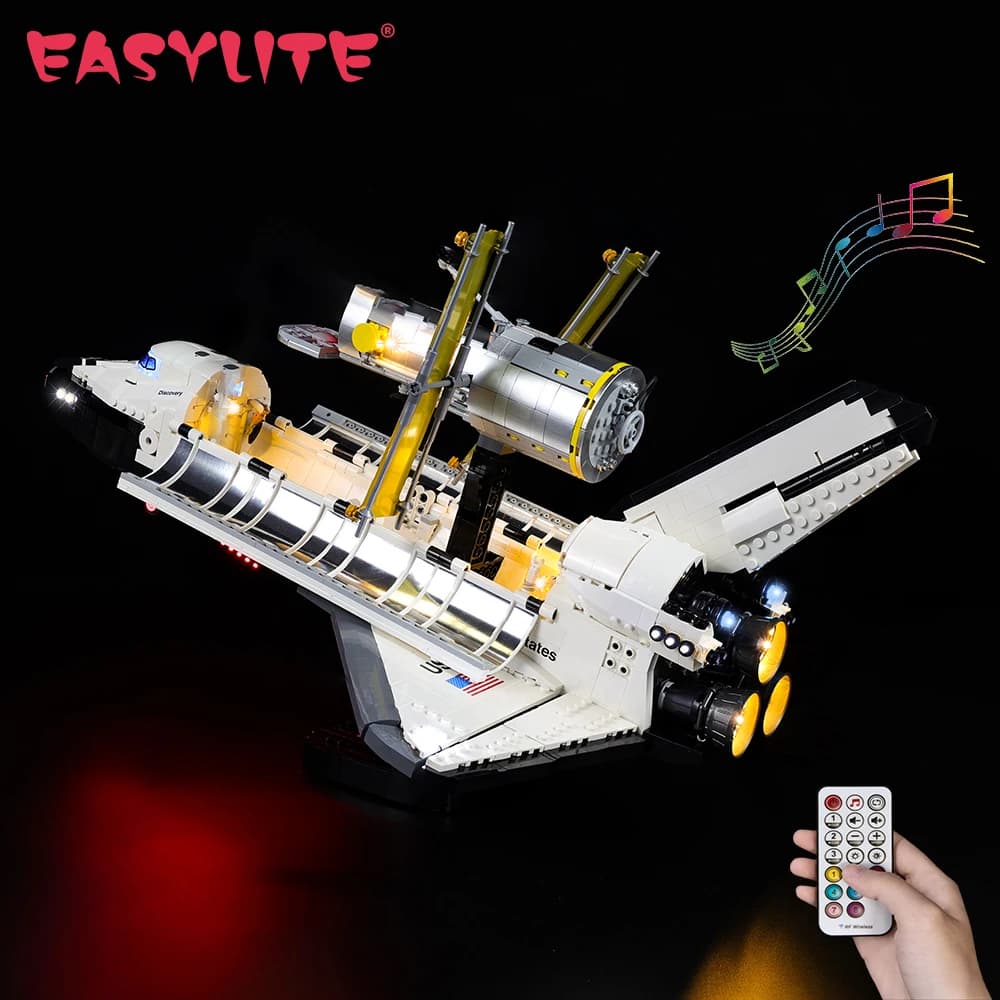 EASYLITE ensemble d'éclairage LED pour 10283 NASA légende navette spatiale découverte blocs de construction bricolage jouets seulement Kit d'éclairage pas de modèle