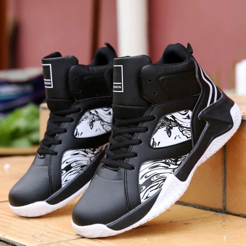 Chaussures de basket-ball pour hommes, chaussures de sport à tige haute, amortissantes, chaussures athlétiques pour hommes, baskets noires confortables, Zapatillas, meilleures ventes
