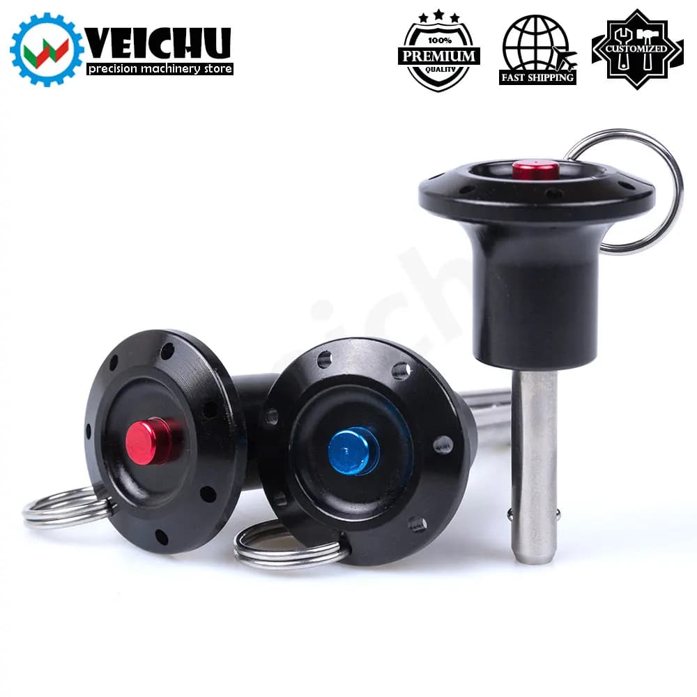 VEICHU 1 pièces broches de verrouillage/libération rapide en acier inoxydable VCN111 diamètre 5/6/8/10/12/16/20mm longueur 10-100mm broches de verrouillage à bille