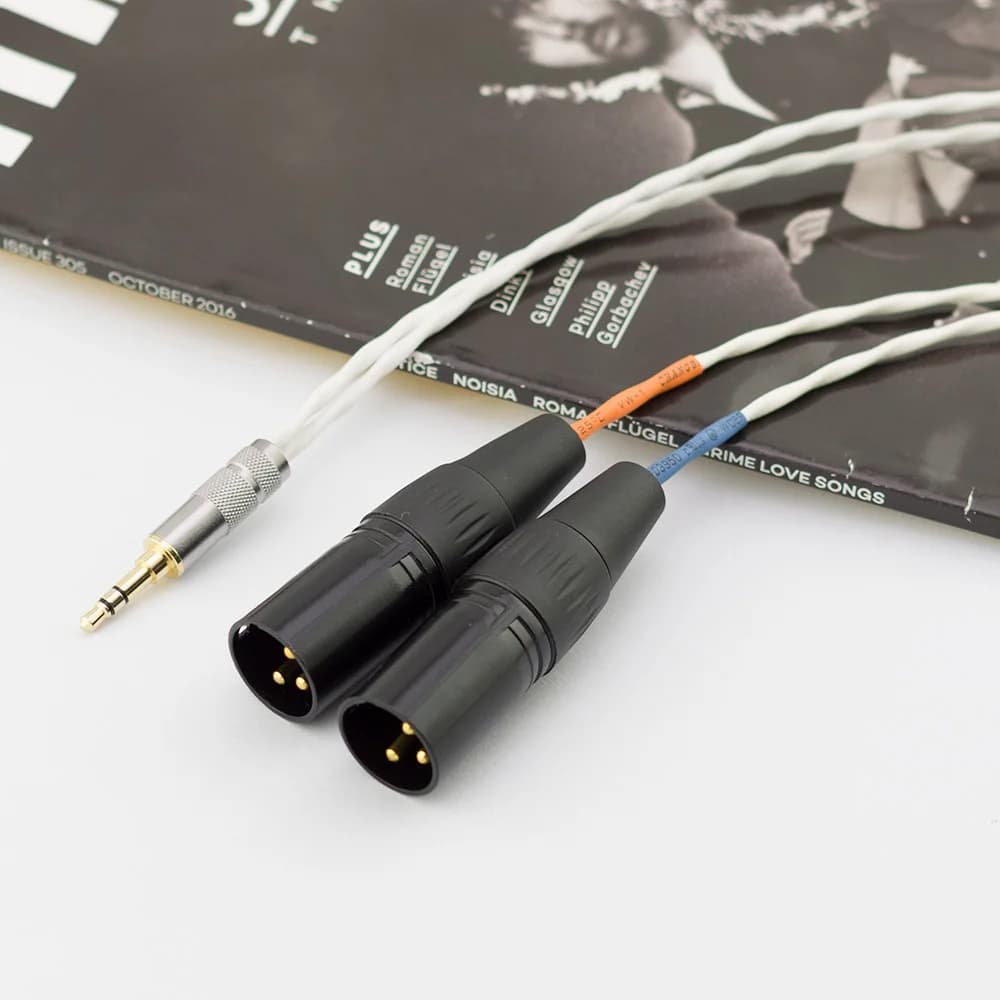 Câble haut-parleur plaqué argent, jack 3.5mm vers double xlr, pour série Genelec 8010A 8020D 8030C, audio pour moniteur