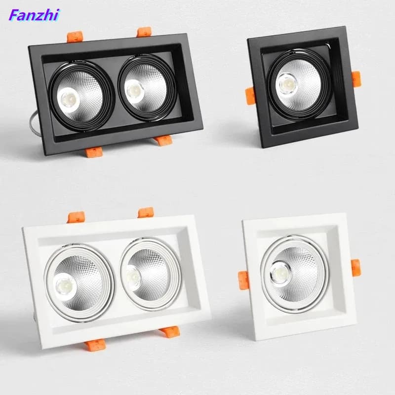 Spot lumineux LED encastrable avec technologie COB, carré, Super lumineux, variable, 10/20W, 3000K/4000K/6000K, plafonnier, AC110, 220V, décoration d'intérieur