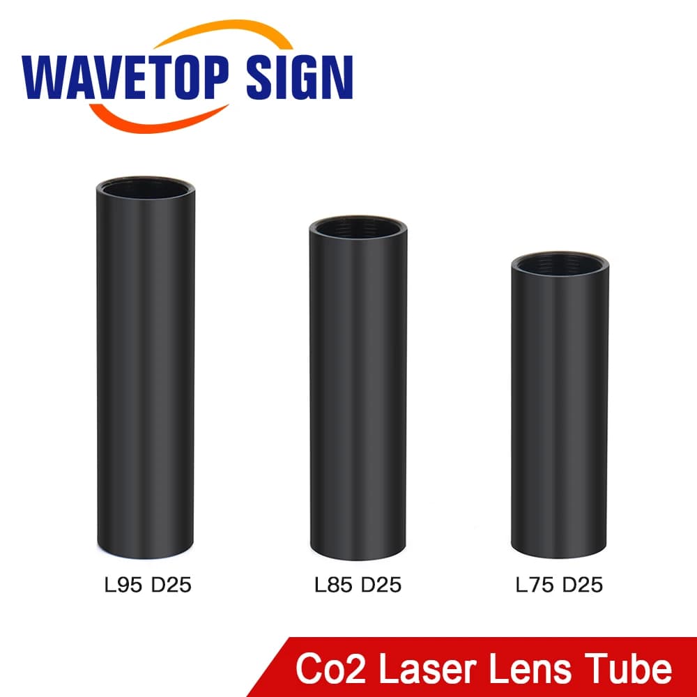 Tube de lentille Laser CO2 OD 25mm ID 21mm pour lentille dia.20 mm fl50.8 mm dents à Double tête pour découpeur Laser CO2