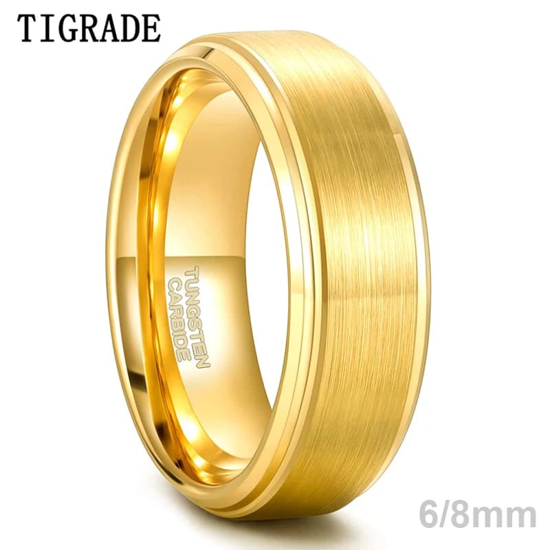 Tigrade – bague en carbure de tungstène pour hommes, 6mm 8mm de largeur, anneau de mariage de luxe unisexe, classique, bijoux, nouvelle collection