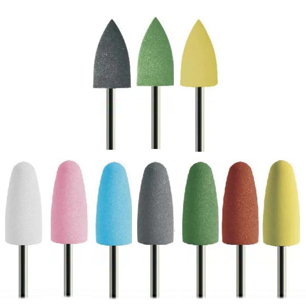 Kit de polissage dentaire 10 pièces pour laboratoire dentaire, polisseurs flexibles en acrylique pour prothèses, diamètre de tige 2,35 mm