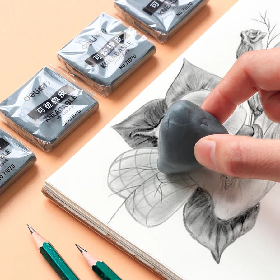Gomme à crayon en caoutchouc souple, 1 pièce, pour étudiant, dessin, croquis, surbrillance, nouveauté