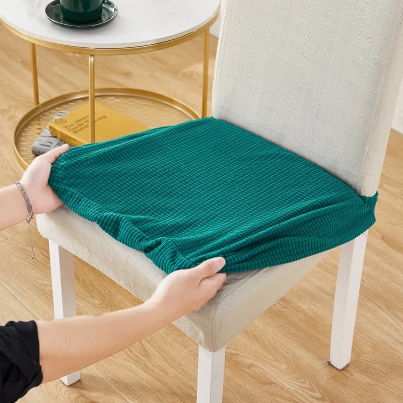 Housse de siège élastique imprimée solide pour housses de chaise pour salle à manger housse de protection de chaise housse de chaise épaisse extensible