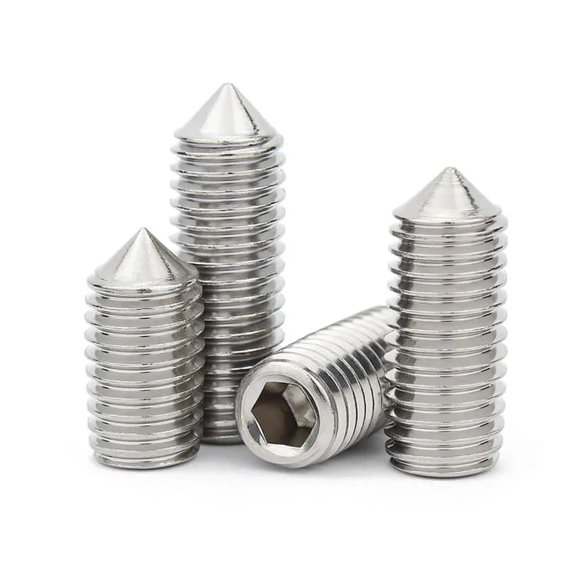 Vis de réglage à bout conique M2 M2.5 M3 DIN914 en acier inoxydable, douille hexagonale Allen, boulon sans tête