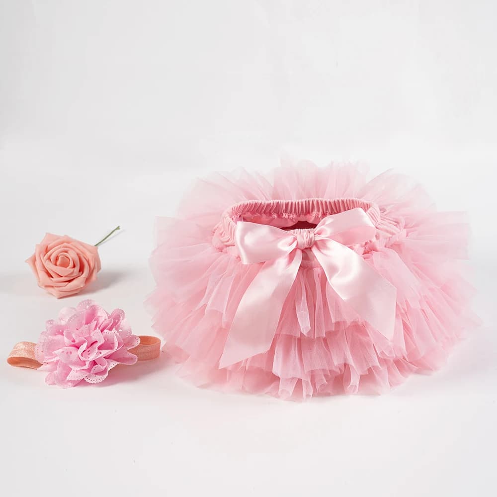 Tutu bouffant en tulle pour bébé fille, couvre-couches pour nouveau-né, jupe courte + bandeau de sauna, jupe arc-en-ciel, 2 pièces