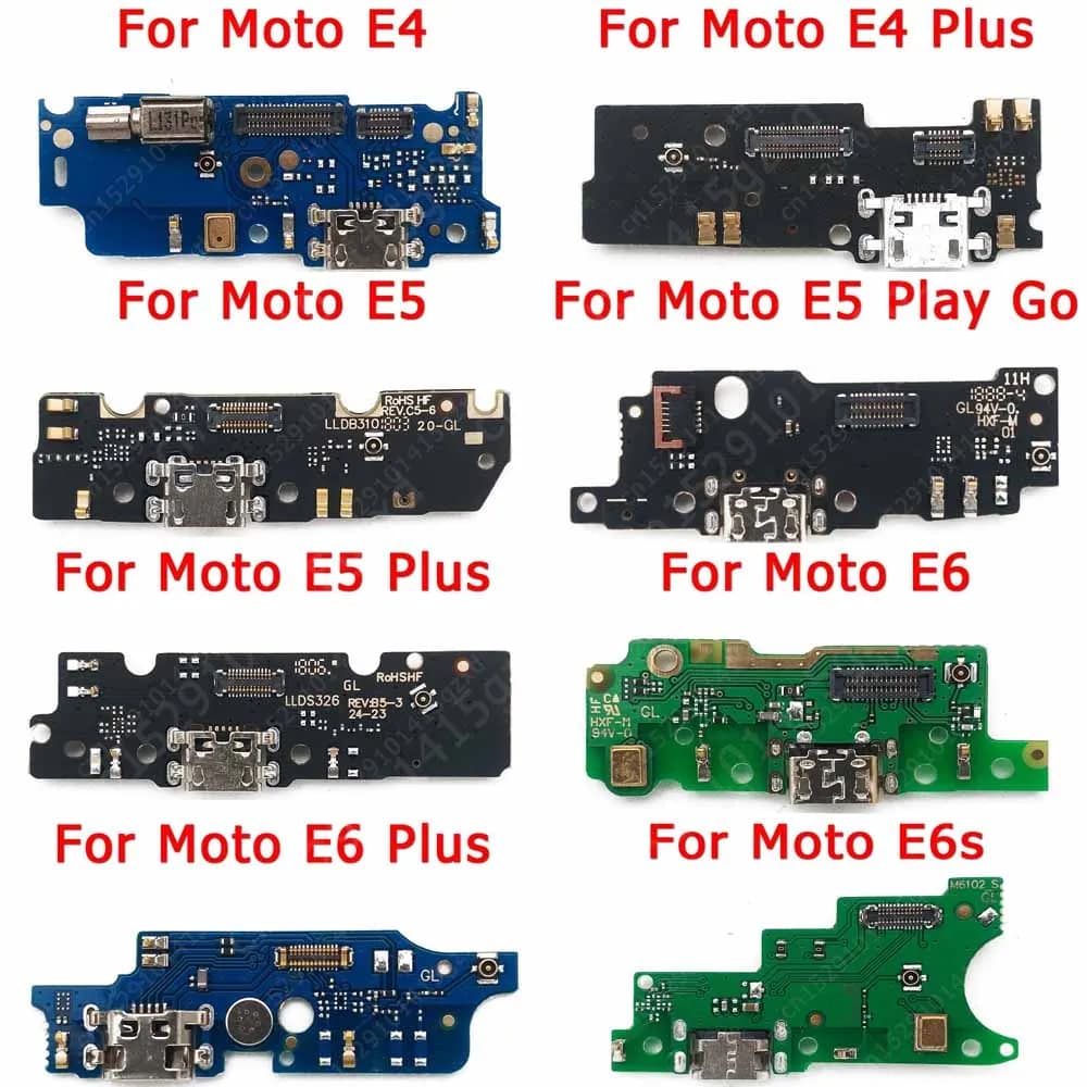 Port de chargement pour Motorola Moto E6 plus E5 Play Go E4 E6s, carte de Charge USB PCB Dock, plaque de connecteur flexible, pièces de rechange