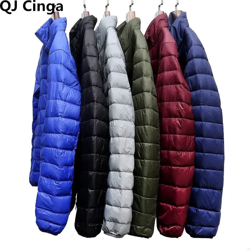 Manteau chaud léger pour hommes, veste Parkas d'hiver, bleu Royal, noir, gris, rouge, vert, manteaux légers et fins, 2026