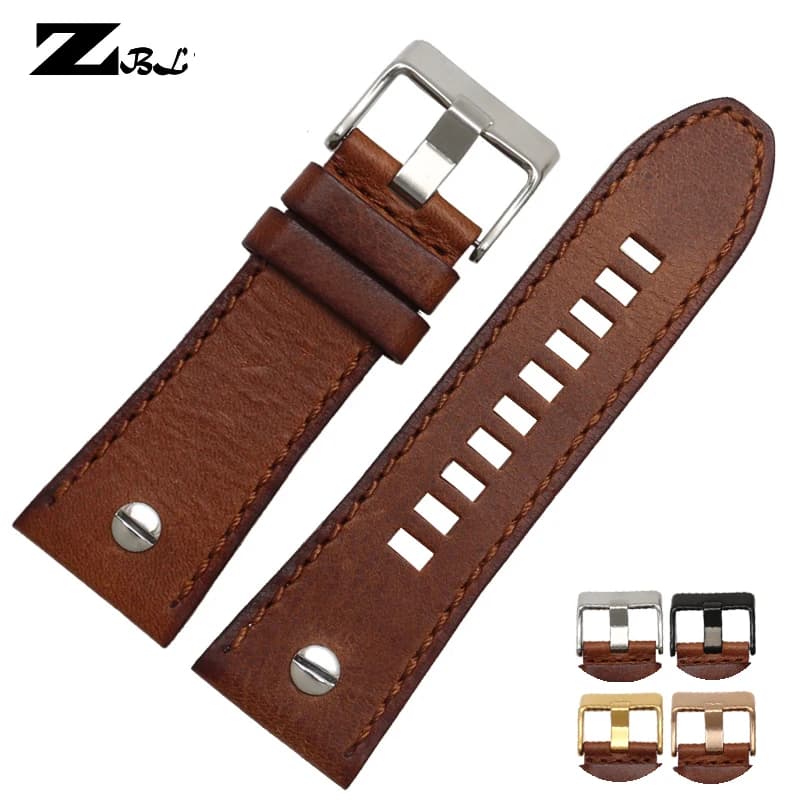 Bracelet de montre 28mm bracelet en cuir véritable bracelet de montre diesel bracelet de montres pour DZ7193 DZ7214 DZ7311 DZ7312 DZ7313 bracelet de montre