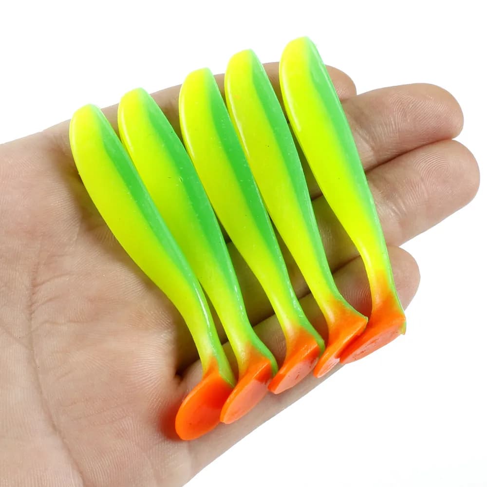 5 pièces/lot 5cm 6.5cm leurres à vers souples appâts en Silicone poisson de mer Pva Swimbait Wobblers marchandises pour la pêche matériel artificiel
