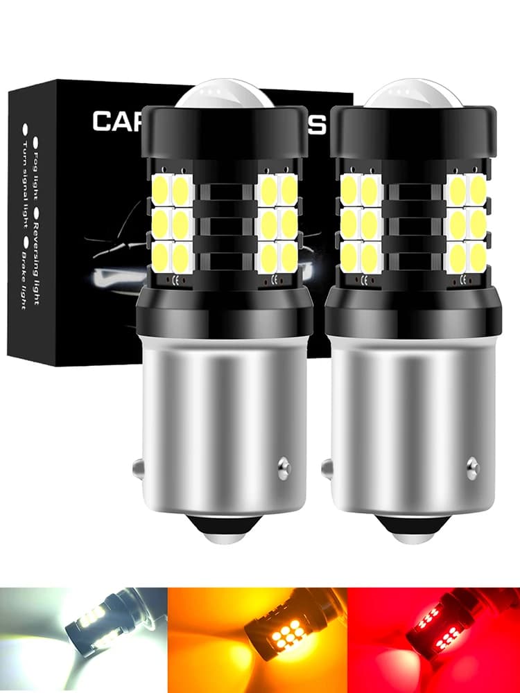 Ampoule Led 1156 BA15S P21W, 1157 BAY15D P21/5W, lampe R5W R10W S25 1156 BAU15S PY21W 21SMD 3030, 2 pièces