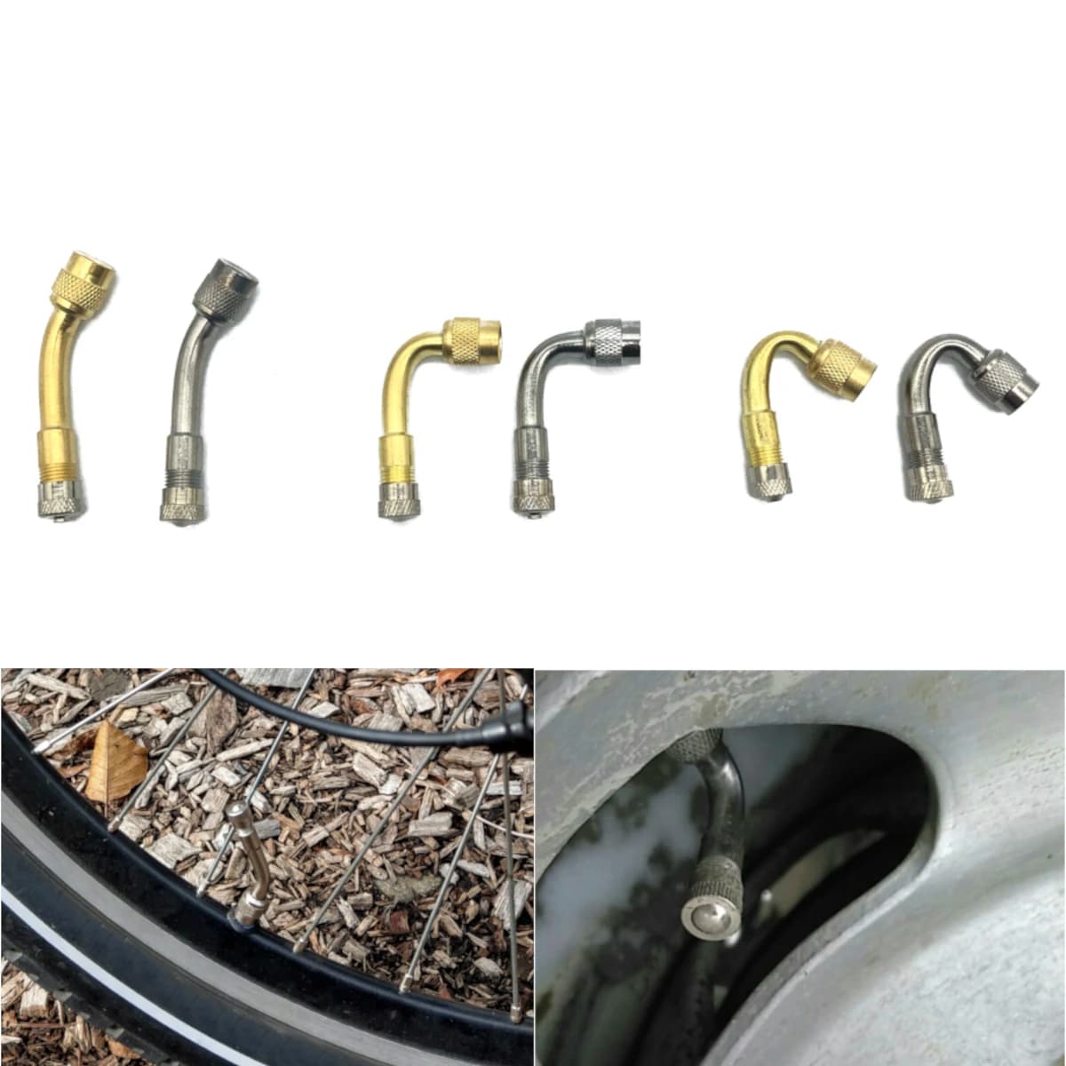 Connecteur de gonfleur de Valve coudée en laiton pour moto, adaptateur d'extension de Valve de Tube de pneu pour camion, voiture, vélo, 45, 90, 135 degrés