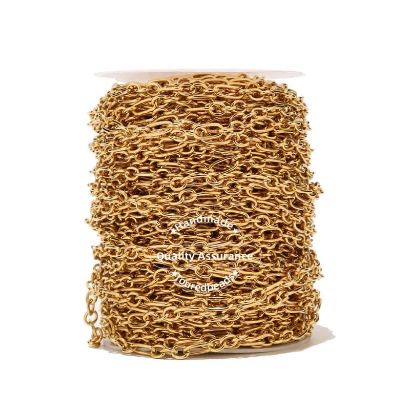 Chaînes de câble en acier inoxydable, fil rond Chic 3:1 adapté à la fabrication de fournitures, vente en gros en vrac, 1M, 7mm