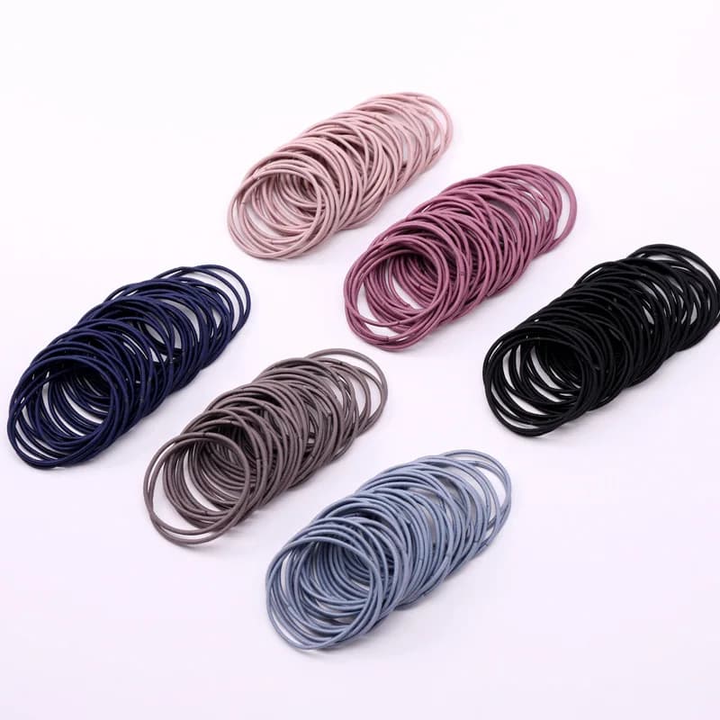 50 pièces/100 pièces/sac 5CM accessoires de cheveux femmes bandes de caoutchouc chouchous bandes de cheveux élastiques filles élastique pour queue de cheval cravates gomme pour cheveux