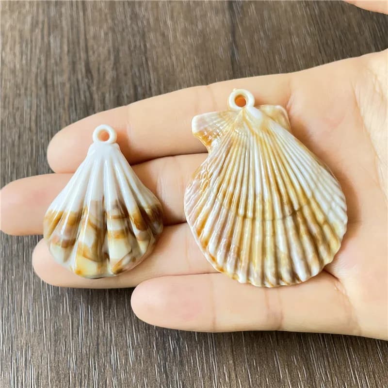JunKang – collier en acrylique, 2 Styles, pendentif, coquillage, connecteur de bijoux, accessoires de Production assortis