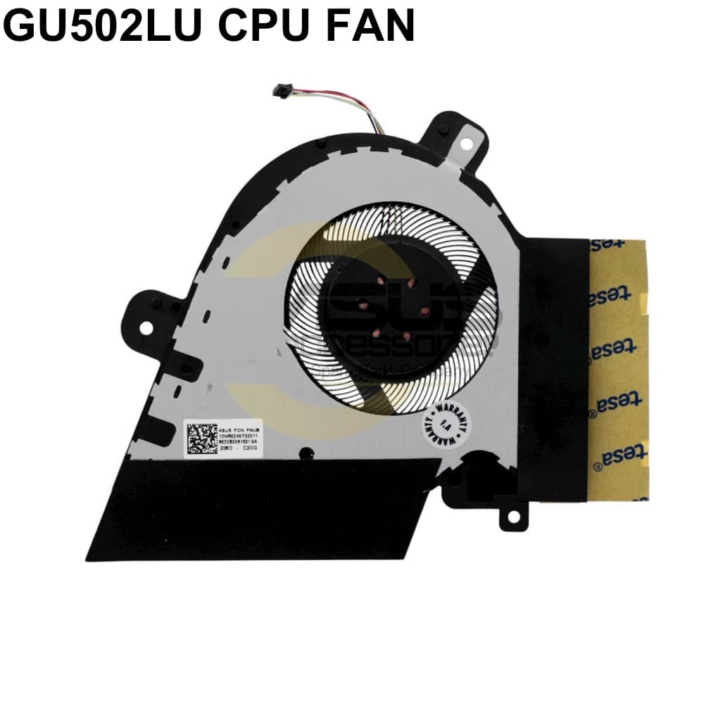 Refroidisseur de processeur d'ordinateur, Gérfor ASUS GU502, GU502LU, GU502LV, GU502LW, GU502LWS, ROG, Zephywarmer, M15, FMUB, 13NR02X0T02011 DC 12V