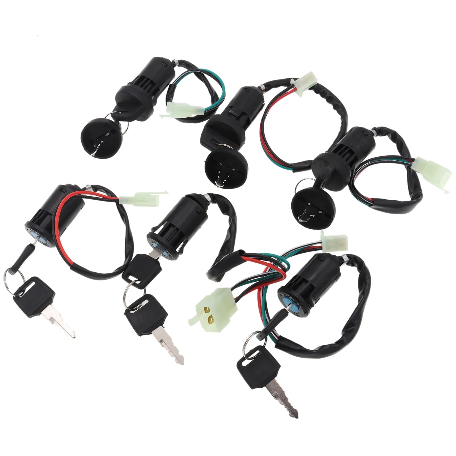 1 pièces 2/4 fils broches interrupteur de démarrage d'allumage clé de verrouillage pour ATV Go Kart Scooter moto ETC