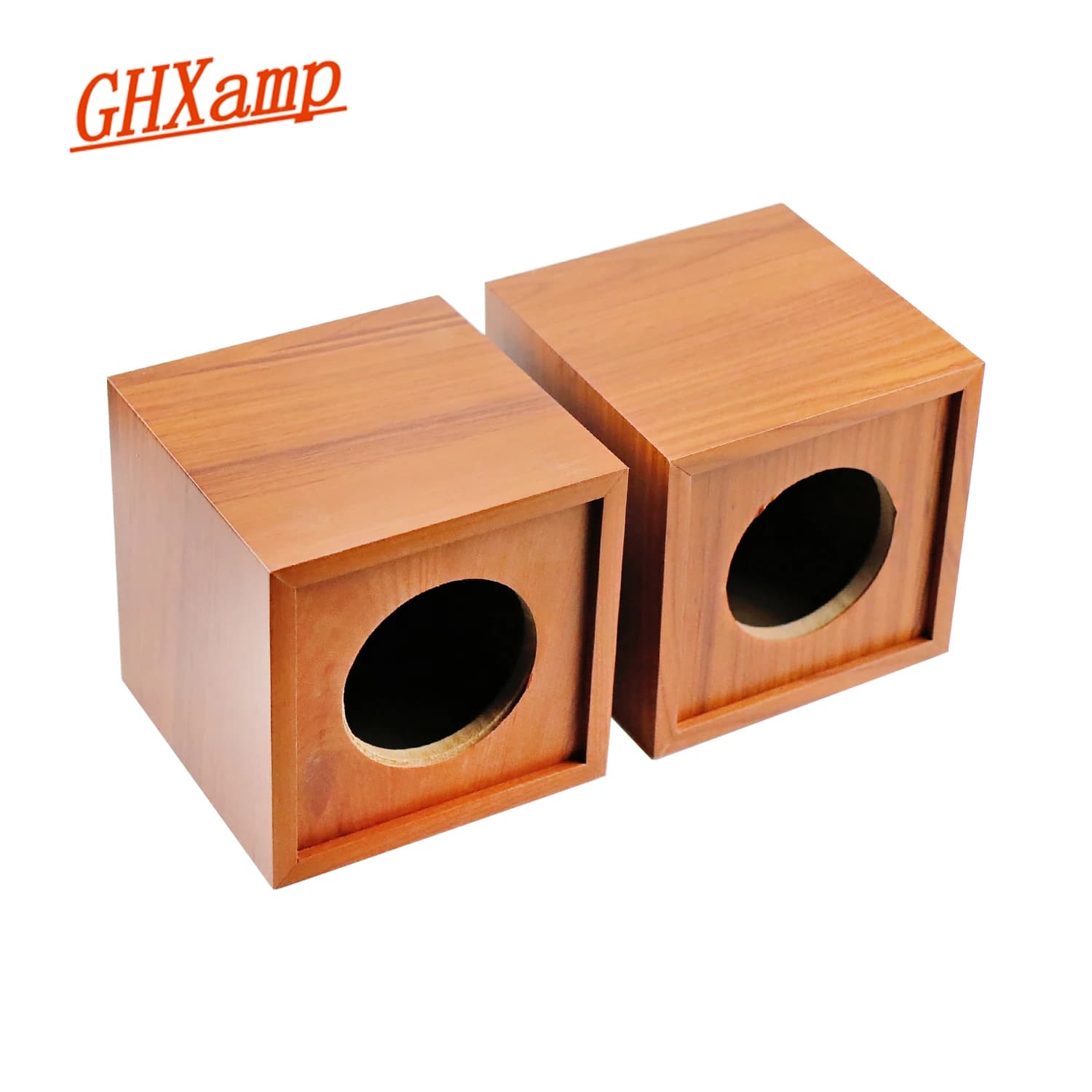 GHXAMP coque de boîte de haut-parleur en bois 3 pouces haut-parleur Tweeter corps vide boîtier Satellite bricolage pour unité Audio 75mm coque de bureau 2 pièces