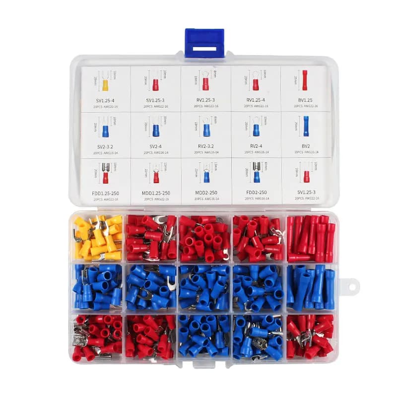 Connecteur de câble isolé, fil électrique, assortiment de bagues à sertir, jeu de fourchettes, cosse, Kit de bornes roulées pour 280, SN-02C pièces