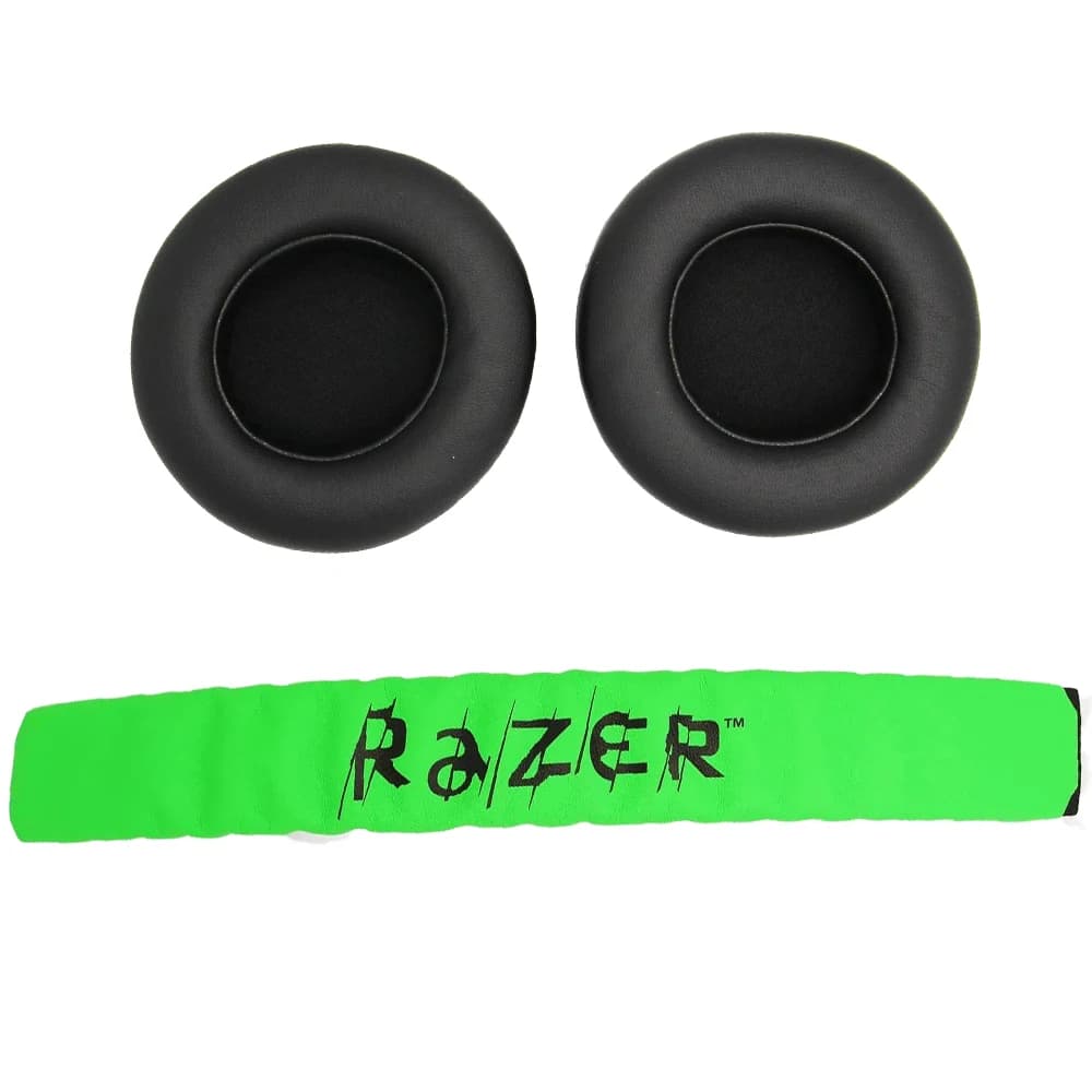 Coussinets d'oreille de remplacement, oreillettes avec bandeau pour casque de jeu Raze Kraken Pro 7.1 ou Electra