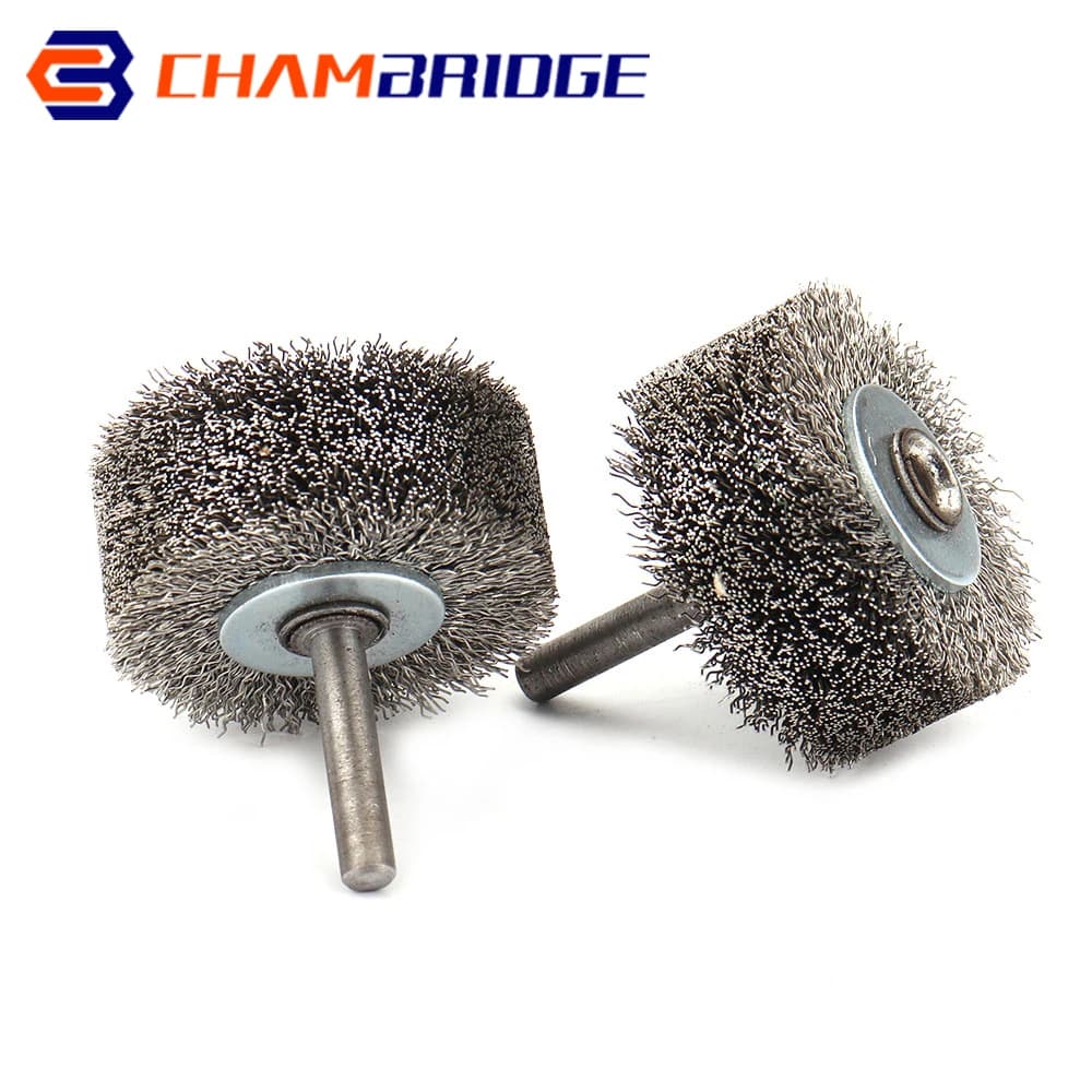 Brosse à roue en fil d'acier de 50mm, tige de 1/4 ", outil rotatif Dremel pour Mini perceuse Dremel, élimination de la rouille du métal, polissage 1/2/5 pièces