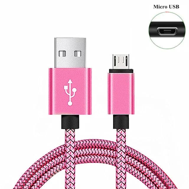 Câble Micro USB 2M, cordon de données de charge rapide, adaptateur de chargeur pour Samsung Xiaomi Huawei Oukitel téléphone Android, câble Microusb