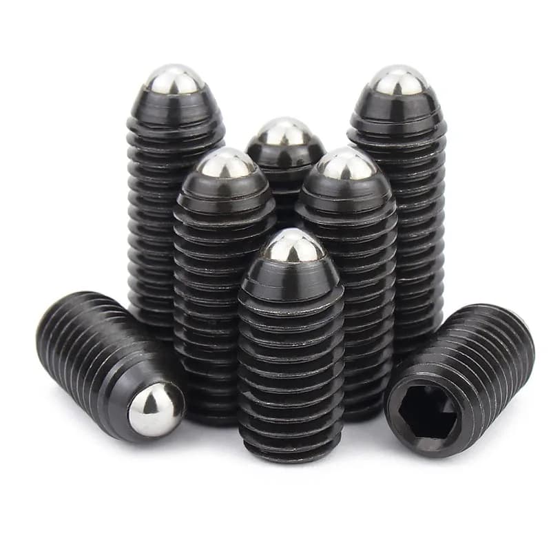 M3 M4 M5 M6 M8 M10 M12M16 noir Grade 12.9 acier douille hexagonale Allen ressort boule piston Grub Point vis de réglage boulon sans tête